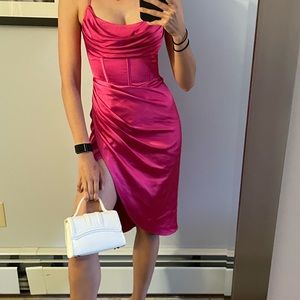 My Fierce Heart Midi Dress Hot Pink - XS